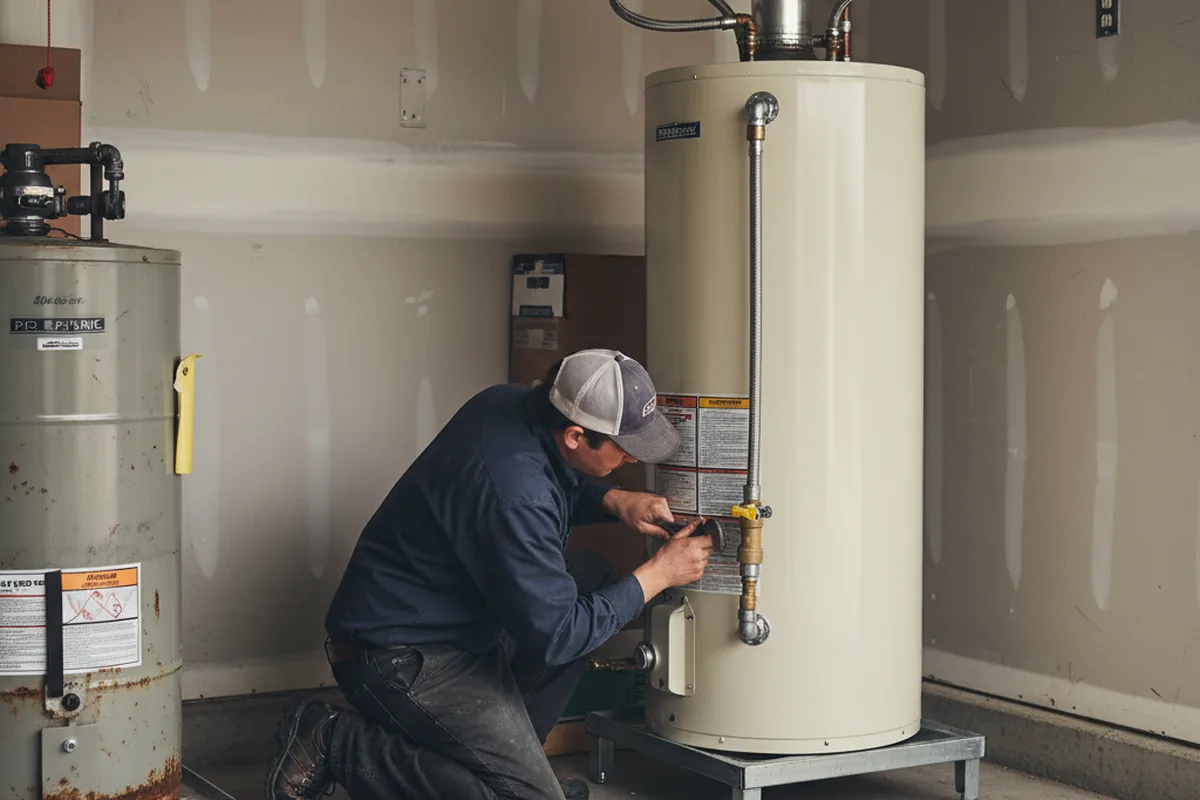 Water heater and shutoff valve replacement in Bridgman